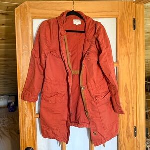 LOFT Women's Utility Jacket in Rust Orange